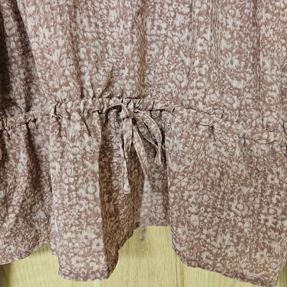 Universal Thread Medium Mauve Floral Patterned Blouse‎ New - Picture 5 of 10